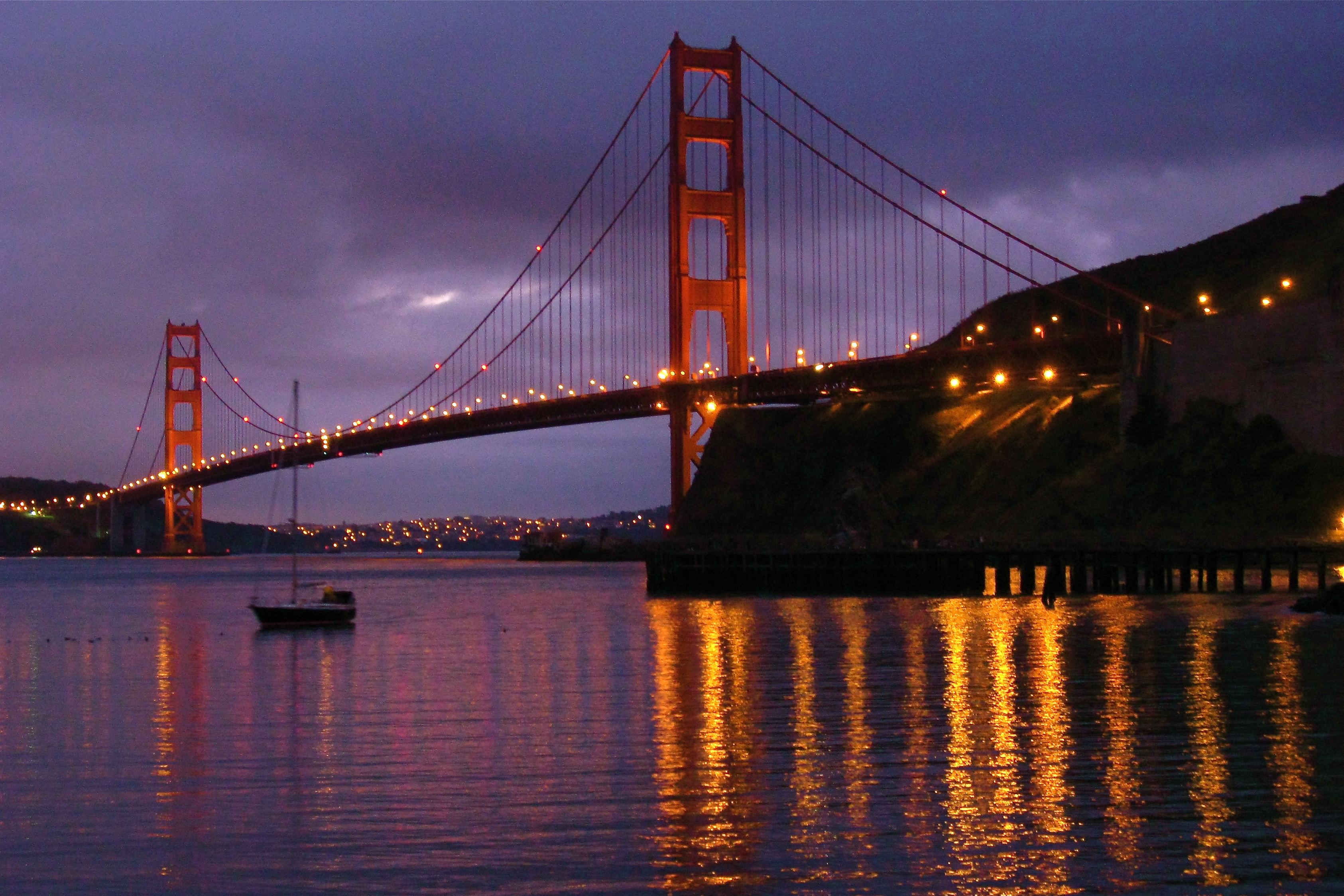 San Francisco Golden Gate Bridge at Dusk